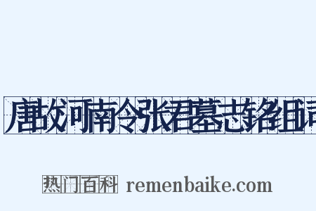 唐故河南令张君墓志铭组词是什么意思的图片